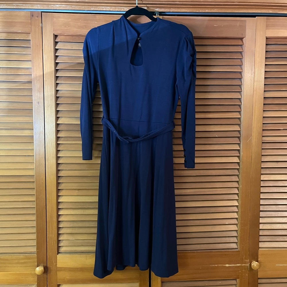Voodoo Vixen Blue Long Sleeve Swing Dress